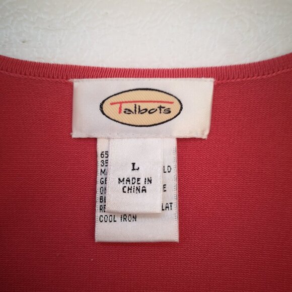 2 / $30.00 - Talbots Ladies Size Large Salmon 3/4 Length Sleeves Top - Picture 3 of 10